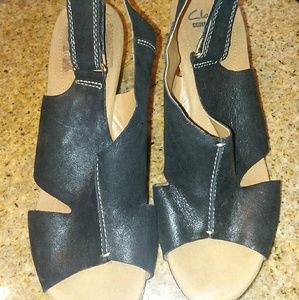 Clark's size 10 Sandles worn once, no wear
